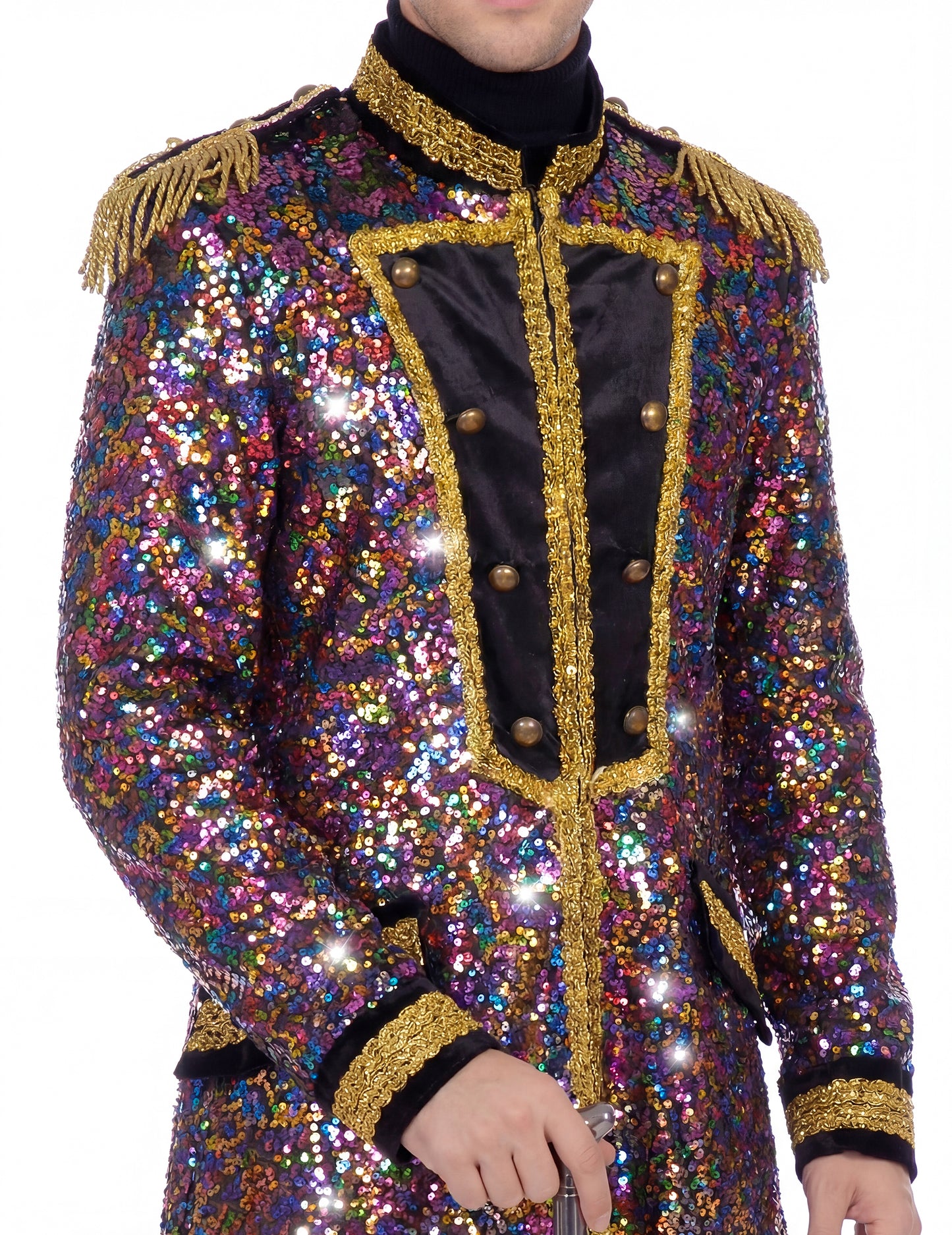 Veste à sequins multicolores de luxe homme