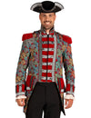 Vue avec chapeau tricorne de la veste de carnaval motif floral haut de gamme
